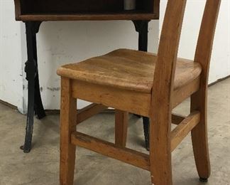 Vintage child's desk and chair