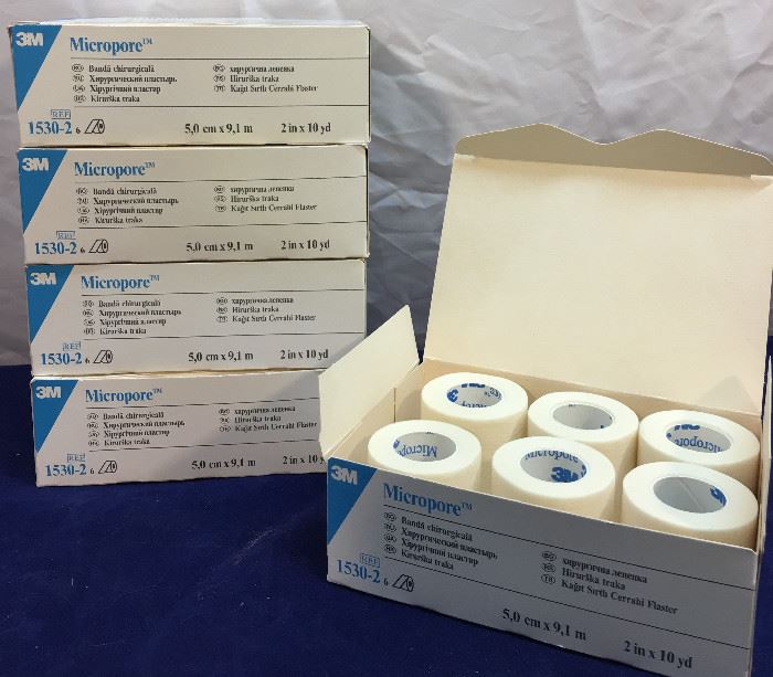 Micropore tape, 5 boxes - 6 rolls each box