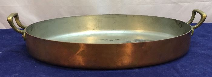 Copper Oval Pan 12.5" x 8.5"