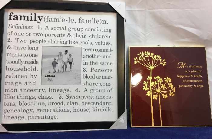 Family Picture frame and wall plaque