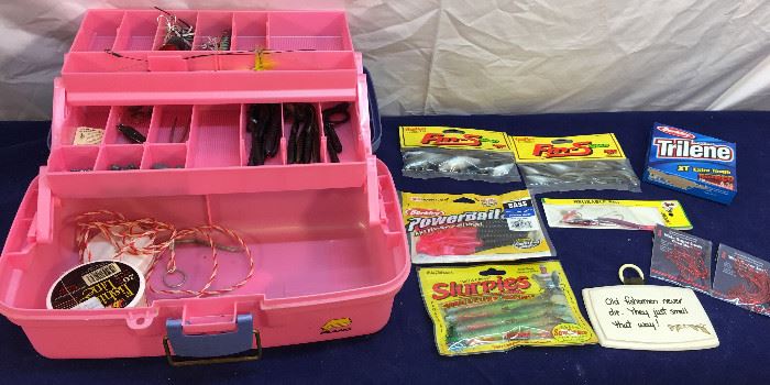Fishing tackle box with accessories