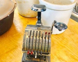 Antique Check writing press in working condition