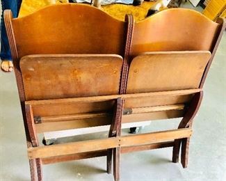 Old wooden Theater Seats