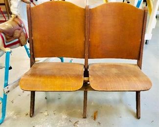 Old wooden Theater Seats