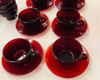 Ruby Red Depression era Glassware