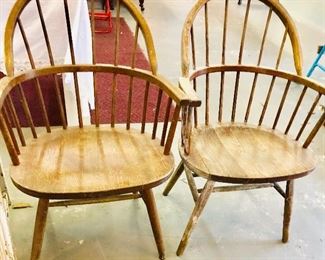 Pr of old Chairs