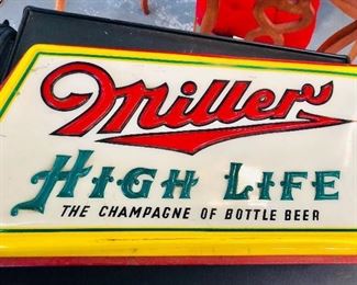 Old Metal Beer Sign Advertising