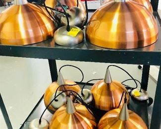 8 Commercial / Industrial hanging light fixtures