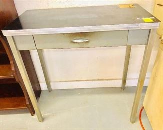 Mid Century Modern Medical Industrial table with drawer