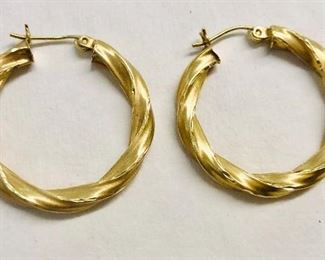 14k gold hoops