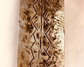 Blade of Bedouin Nomadic Tribal Handmade Sword with Goat Antler and Leather Sheath.