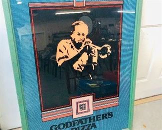 Double sided Advertising Hanging Window Godfather Pizza