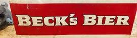 Beck's Bier Metal made in west German Advertising Beer Sign