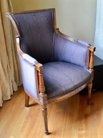 Moire silk chair