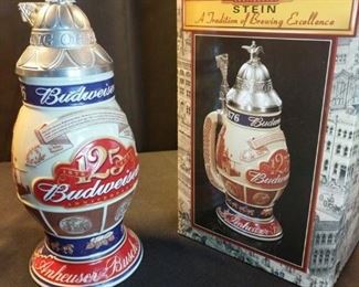 125th year anniversary Budweiser stein a traditional of Brewing excellence