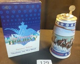 1995 Budweiser holiday Stein signature edition lighting the way home