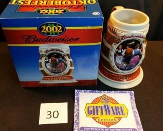 2002 Budweiser Oktoberfest Stein