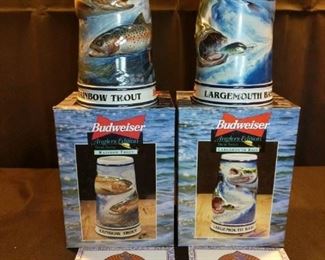 Budweiser Anglers Edition Stein series largemouth bass rainbow trout