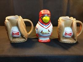 Budweiser baseball mitt stein