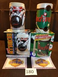 Budweiser Billiards Stein Budweiser bowling Stein