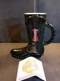 Budweiser cowboy boot Stein II