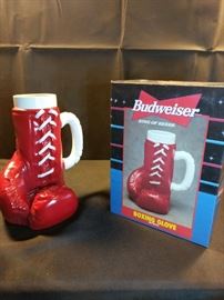 Budweiser king of beers boxing glove Stein