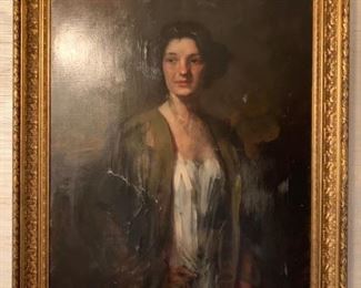 19th c Portrait, Gilt Frame