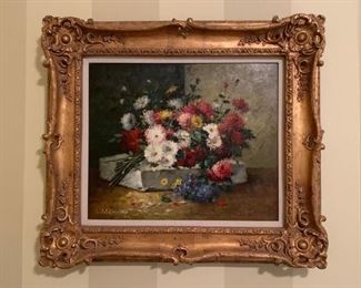 S. Richardson, Still Life in Gilt Frame