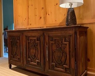 Mohr McPherson Carved Teak Sideboard