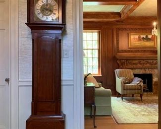 Cherry Inlaid Hepplewhite Clock, American, c 1780