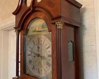 Cherry Inlaid Hepplewhite Clock, American, c 1780