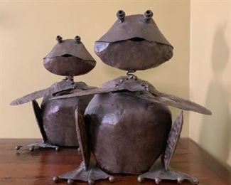 Large Metal Frogs