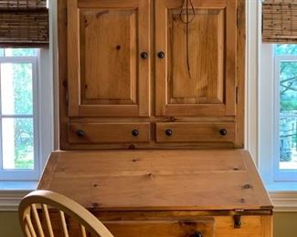 Knotty Pine Secretary Desk