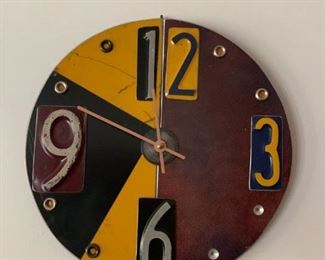 Licence Plate Wall Clock