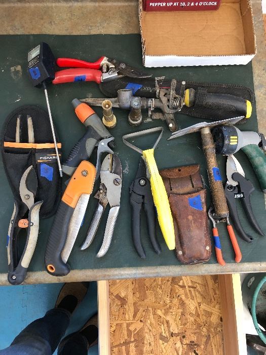 Various gardening tools
