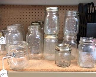 Vintage canning jars - Atlas, Ball, & Kerr