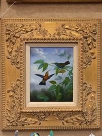 Hummingbird framed art