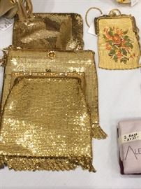 Glittering gold bags