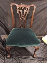 One of four matching dining/parlor chairs  