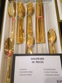 One of several sets of goldware 