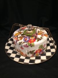 MacKenzie Childs cake cover and underplate