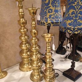 Brass candlesticks; more lamp selections  