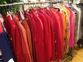 How about red  St. John jackets, slacks, and shells?