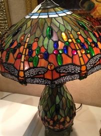 This Tiffany style lamp is brimming with character.  