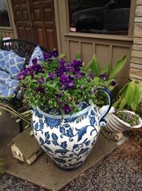 Another blue & white planter
