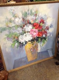 Framed floral arrangement