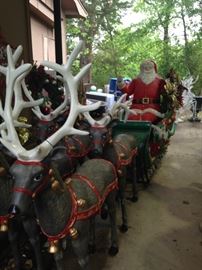 Santa and his reindeer are hanging out at Lou's!