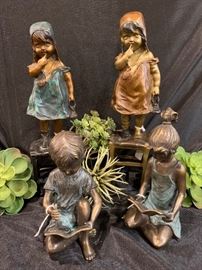 Statues of children - some signed