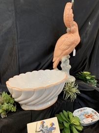 Bowl, peach colored  cockatoo, and other selections  