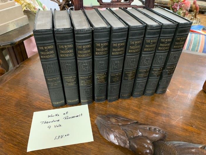 Antique books 9 volumes - Theodore Roosevelt